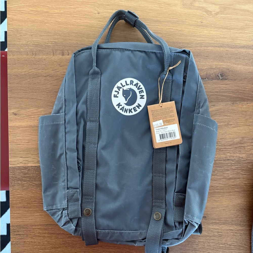 NWT Fjall Raven Tree Kanken Backpack in New Moon Blue